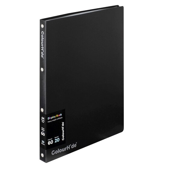 ColourHide Refillable Display Book – 20 Sheets, Square Edge, Spine Label Included