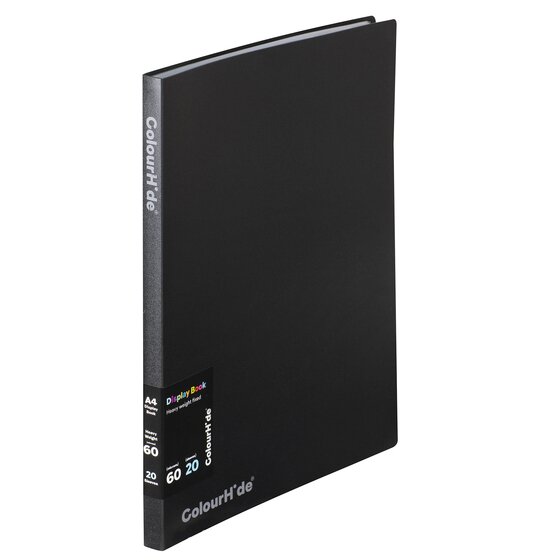 Colourhide Fixed Display Book – 20 Sheet, Black