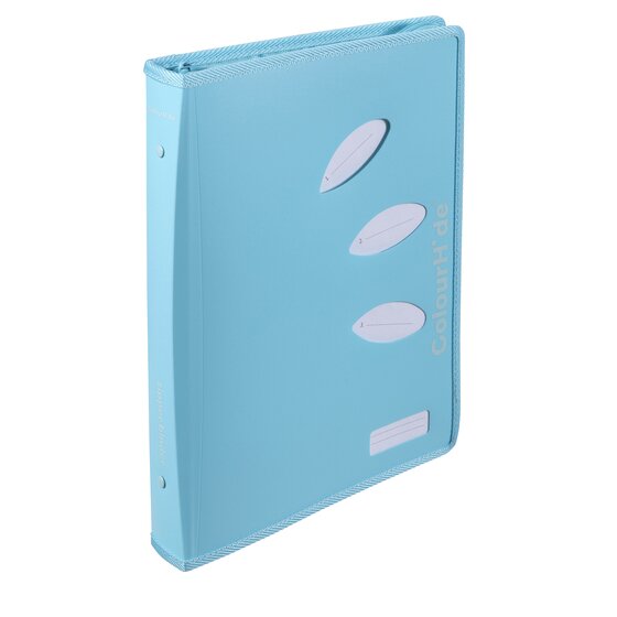 Colourhide Zipper Ring Binder – A4, Sky Blue, Polypropylene
