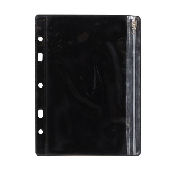 Colourhide Bindermate Pencil Case A5 Black – Clear Front, Zipper Closure, Binder-Friendly