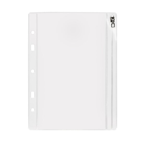 Colourhide Bindermate Pencil Case A5 Clear – Assorted Backing Colours, Zipper Closure