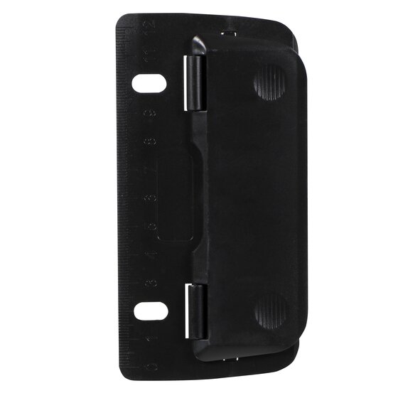 ColourHide Bindermate 2-Hole Punch – Black, with 12cm Ruled Edge