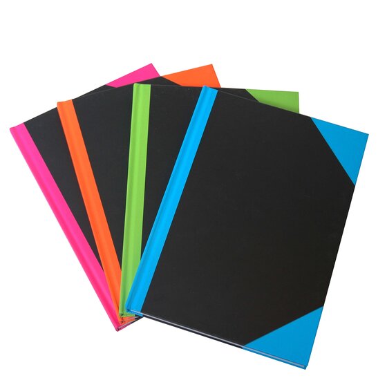 Cumberland R&B Brights Index A6 Notebook – 192 Pages, Feint Ruled, Assorted Colours