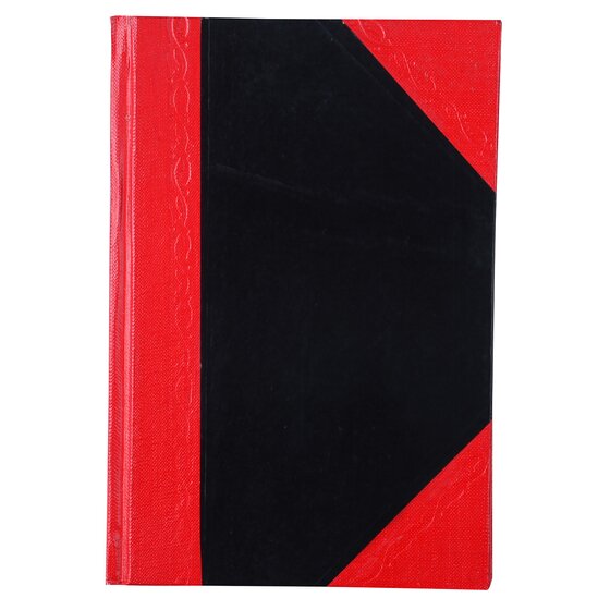 Cumberland Red & Black Hardcover Notebook – A6, 100 Leaf (200 Pages), Feint Ruled