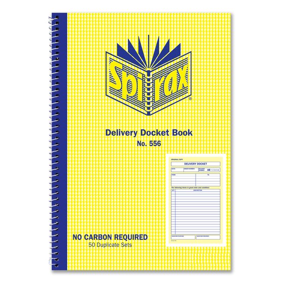 Spirax 556 Delivery Book – 207 x 144 mm | NCR Paper, Spiral Bound