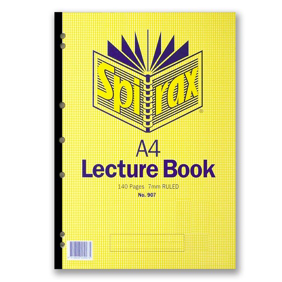 SPIRAX 907 Lecture Pad A4 140 Page Single Open