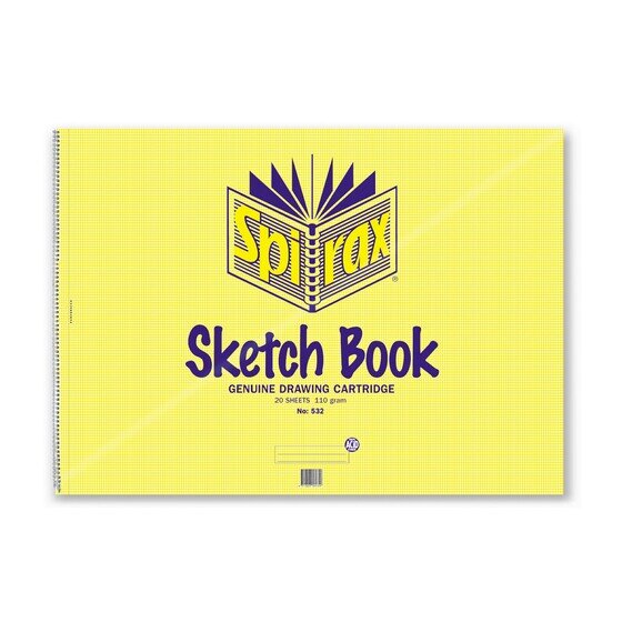 SPIRAX 532 A2 Sketch Book – 422 × 594 mm, 40 Pages, Acid-Free Cartridge Paper, Spiral Bound
