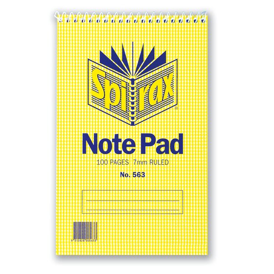 Spirax 563 Notebook Reporters 200x127mm 100 Page Top-Bound