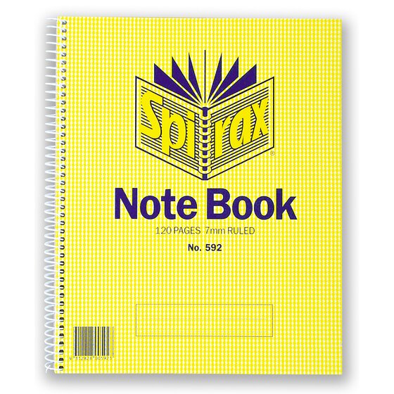 SPIRAX 592 Notebook 222x178mm | 120 Pages | 8mm Ruled | Spiral Bound