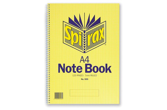 SPIRAX 595 NOTE BOOK 120 PAGES SRT POCKETED A4 S/O | NOTEBOOKS | ACCO ...