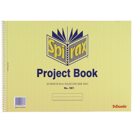 SPIRAX 581 Project Book 252 x 360mm – 20 Leaf / 40 Page, Ruled & Blank, Side-Bound
