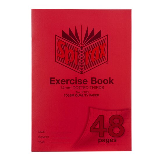 SPIRAX P103 Exercise Book – A4, 14mm Ruled, Double-Sided, 48 Pages