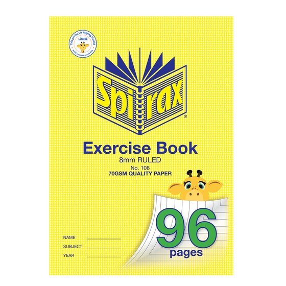 SPIRAX 108 Exercise Book A4 96 Pages 8mm Ruled – Houndstooth Cover