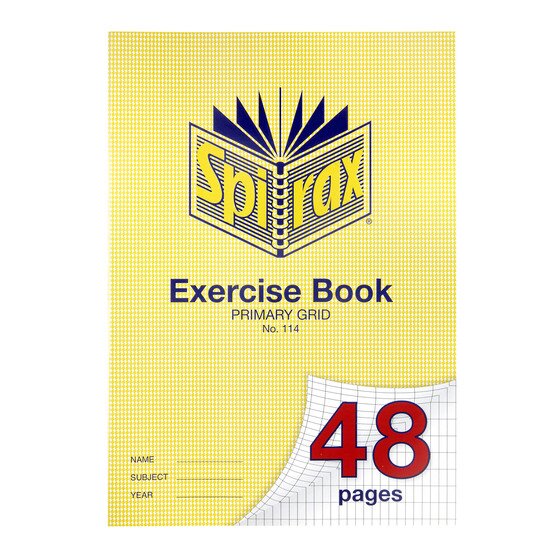 Spirax 114 Exercise Book A4 48 Page Primary Grid