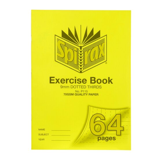 SPIRAX P115 Exercise Book A4 9mm Dotted 64 Page – Polypropylene Cover, 70gsm