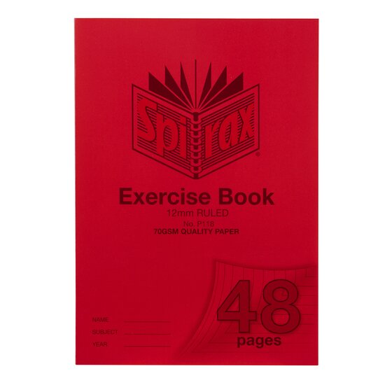 SPIRAX P118 Exercise Book A4 12mm Ruled 48 Pages