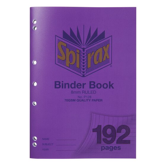 Spirax P128 Binder Book A4 8mm Ruled 192 Pages – Polypropylene Cover