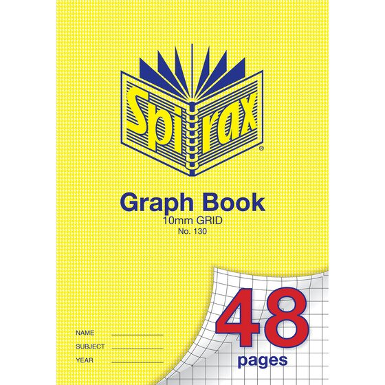 Spirax 130 Graph Book A4 10mm Grid 48 Pages – Houndstooth Cover