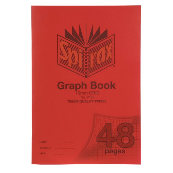 Spirax P130 Grid Book A4 10mm Ruling 48 Pages