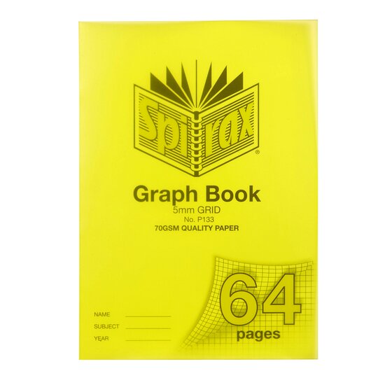 Spirax P133 A4 Grid Book – 5mm Grid, 64 Pages, 70gsm Paper