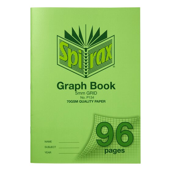 Spirax P134 A4 Grid Book – 5mm Grid, 96 Pages, 70gsm Paper