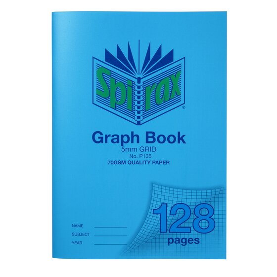 SPIRAX P135 A4 Grid Book | 5mm Grid | 128 Pages | 70gsm