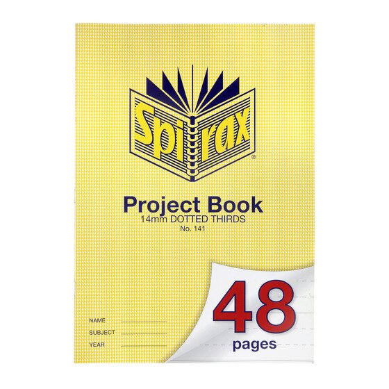 SPIRAX Project Book A4 – 48 Pages, 14mm Dotted Thirds, 70gsm Houndstooth Cover