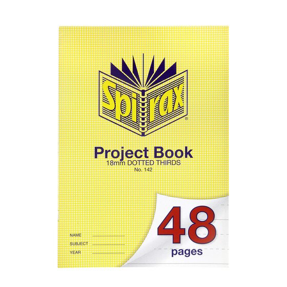SPIRAX Project Book A4 – 48 Pages, 18mm Dotted Thirds, 70gsm Houndstooth Cover