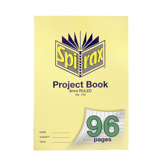 Spirax 144 Project Book A4 96 Page 8mm Ruled & Blank Houndstooth