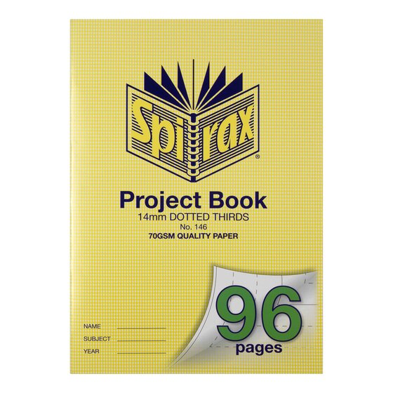 Spirax 146 Project Book A4 96 Page 14mm Ruled
