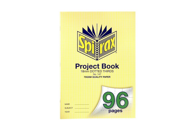 SPIRAX 147 PROJECT BOOK A4 96 PAGE 18MM DOTTED THIRDS | PROJECT BOOKS ...