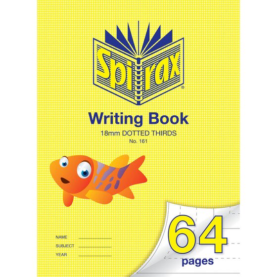 Spirax 161 Writing Book – 64 Pages, 335×240mm, 18mm Dotted Ruling, 70gsm Paper