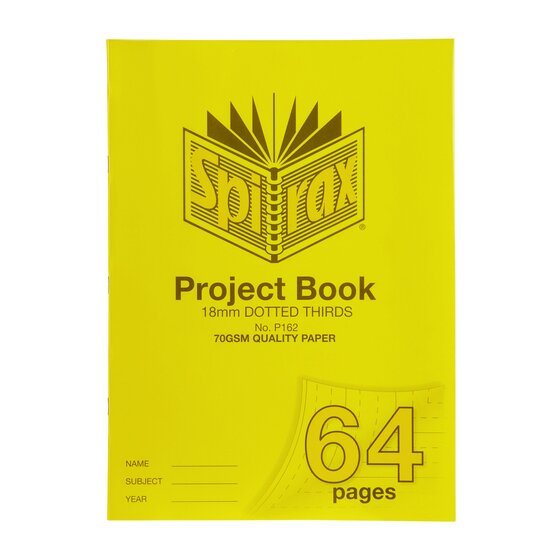 Spirax P162 Project Book – 330 × 240 mm, 18 mm Ruling, 64 Pages