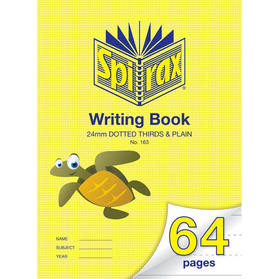 Spirax 163 Writing Book – 335 × 240 mm, 24 mm Ruling, 64 Pages