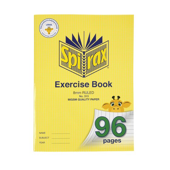 SPIRAX 313 Super Size Exercise Book – 320×235mm, 96 Pages, 8mm Ruling