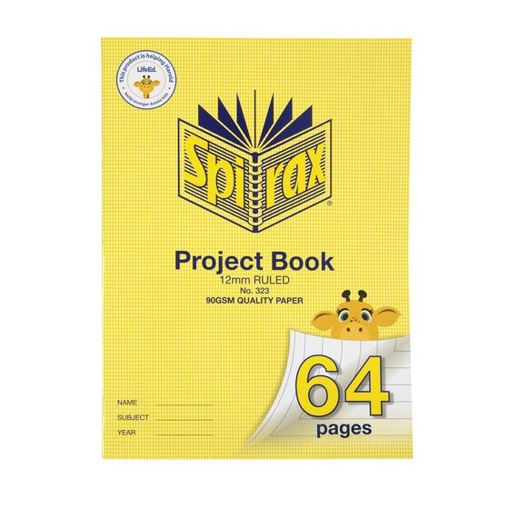 SPIRAX 323 Super Size Project Book – 320 x 235 mm, 64 Pages, 12 mm Ruling