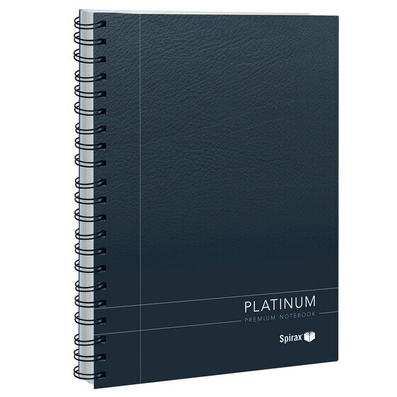 Spirax Platinum A5 Notebook | 200 Pages | 90gsm Paper | Black Cover