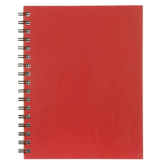 Spirax 511 Hard Cover Book – Red, 200 Pages, 7mm Ruled with Red Margin