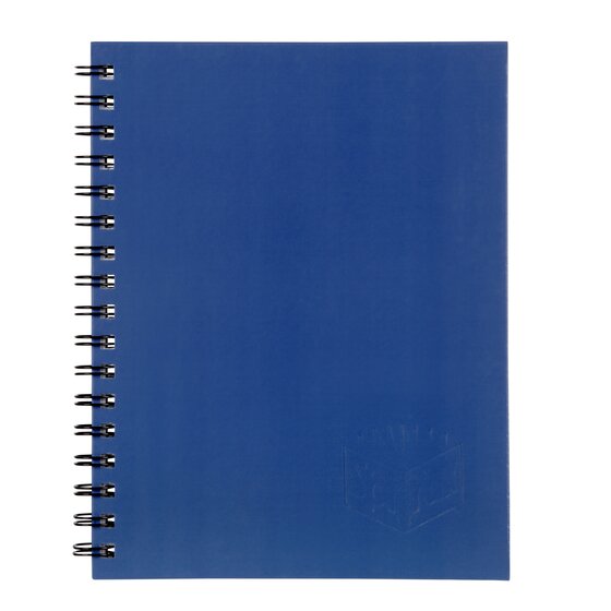 Spirax 512 Hard Cover Book A4 200 Pages Blue – Spiral Bound with Calendar & Date Stamp