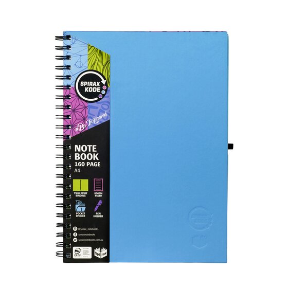 Spirax Kode 512 A4 Hardcover Notebook 160 Pages – Assorted Colours