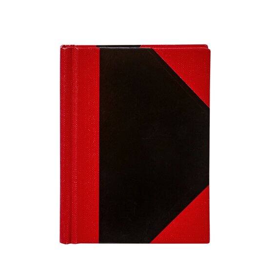 SPIRAX Casebound Notebook A5 200 Ruled Pages Black & Red – 60gsm Paper
