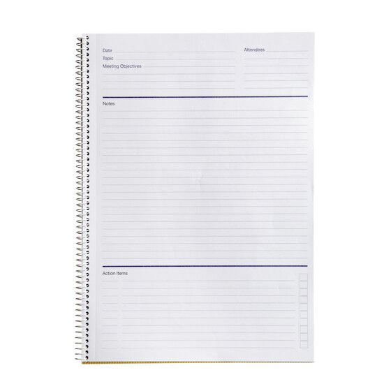 SPIRAX 705 A4 Meeting Book | 140 Pages, Perforated, Single Spiral Bound