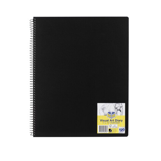 Spirax Visual Art Diary 11x14 Portrait – Spiral Bound, Poly Cover