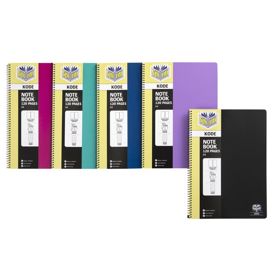 SPIRAX Kode Notebook P957 – A4, 120 Pages, Colour-Coded for Easy Organisation