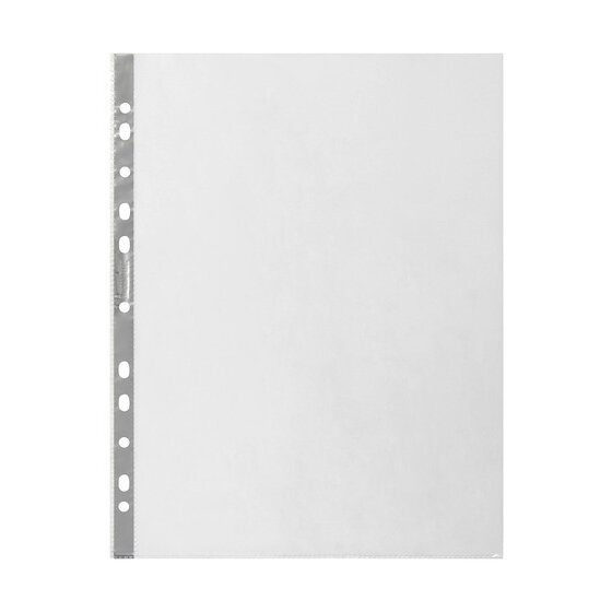 Marbig Medium Weight A4 Sheet Protectors – Silver Strip (100 Box)
