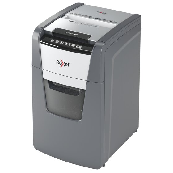Rexel Optimum AutoFeed+ 150X Cross Cut Shredder – 750 Sheets, Auto Jam Reverse
