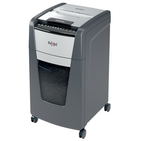 Rexel Optimum AutoFeed+ 300X Cross-Cut Shredder – 750 Sheets, Auto Jam Reverse