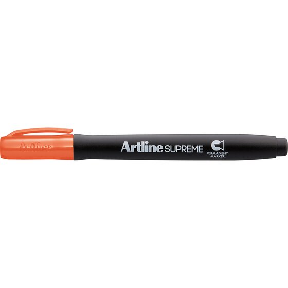 Artline Supreme Permanent Marker – Chisel Tip, Orange, Antimicrobial