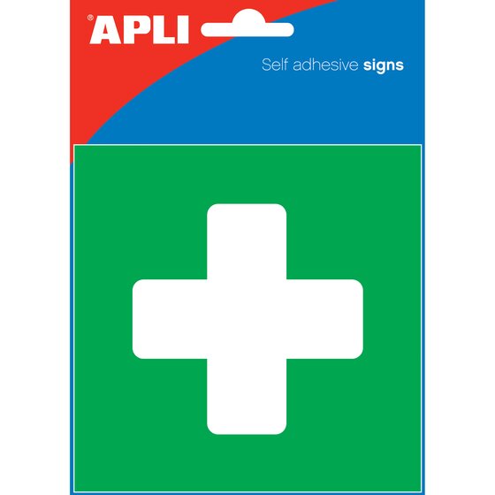 APLI Self-Adhesive First Aid Sign – Universal Symbol, Instant Install