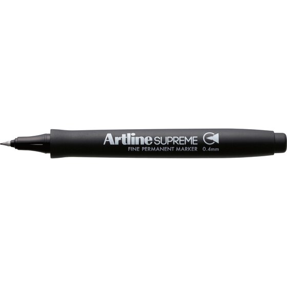 Artline Supreme Permanent Marker | Fine 0.4mm Nib | Black